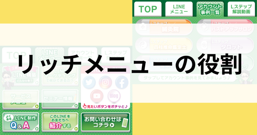 リッチメニューの役割説明画像